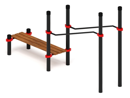 Воркаут ЛОВ 108 красный ВТ 102.24-01, фото 1