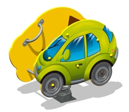 Качалка на пружине Автомобиль У1 КЧ084 для детской площадки Качалка на пружине Автомобиль У1 КЧ084 для детской площадки
