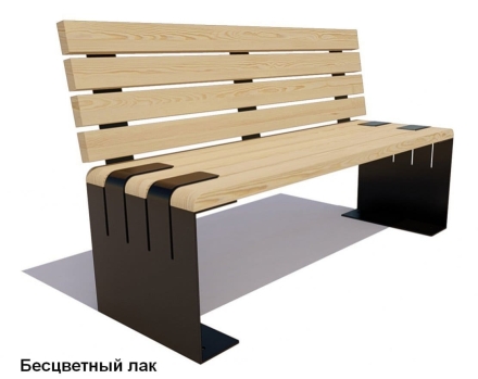 Скамейка уличная «Симферополь» без подлокотников, Лиственница 3 м, фото 7