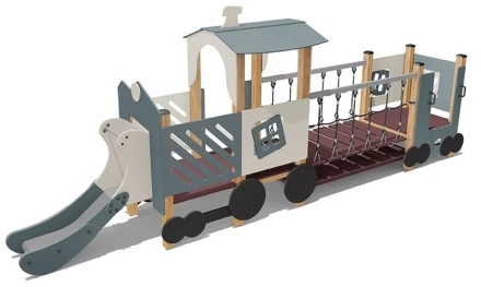 Игровой макет Паровоз с 1 вагоном ВСТ 5626 для детской площадки, фото 1