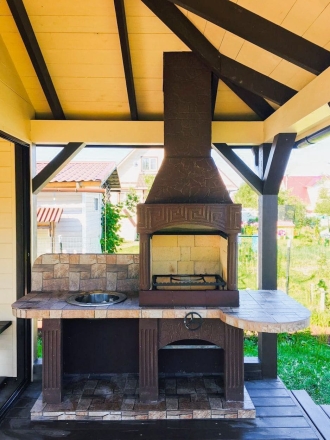 Печь № 10А — Барбекю меандр с рабочим столом (или мойкой), фото 1