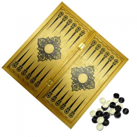 Нарды большие 600х300мм, с пластиковыми фишками, фото 1