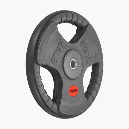 Диск 31 мм. обрезиненный с 3-мя хватами  20 кг (модель: D1), фото 2