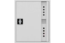 Пожарный шкаф НПО ПУЛЬС ШП-К-Пульс-310 НЗБ/ВЗБ (У) ручка-замок, пр/лев, для одного рукава, нав/встр, закрытый, белый, 540x650x230 мм 5501010100145