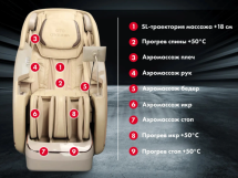 Массажное кресло OTO CENTURION PRO LIGHT CN-01 Коричневый без очков 