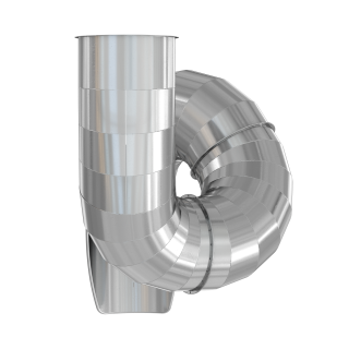 Горка туннельная винтовая из нержавеющей стали с высотой спуска 3000 мм, цвет нержавеющая сталь – STS29-3000-765, фото 3