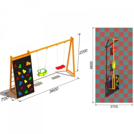 Детские качели Спорт 2.4 для детской площадки, фото 3