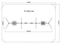 Качели 04070 с подвесами металлические комбинированные