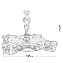 Фонтан Королевский с русалками и вазонами