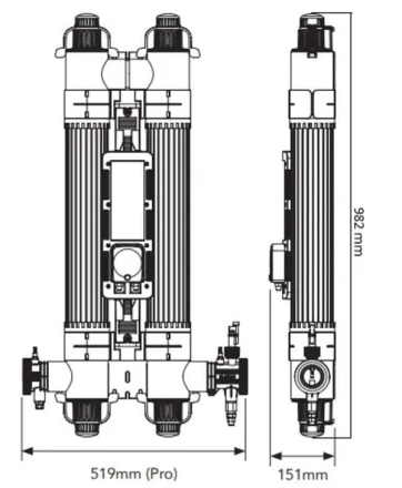 Ультрафиолетовая установка Elecro Quantum QP-130 с дозирующим насосом, фото 4