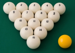 Комплект бильярдных шаров 68 мм "Classic Standard" (желтый биток), фото 2