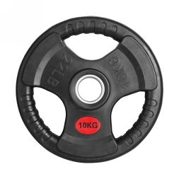 Диск 51 мм. обрезиненный с 3-мя хватами 10 кг (модель: D2), фото 1 Диск 51 мм. обрезиненный с 3-мя хватами 10 кг (модель: D2), фото 1