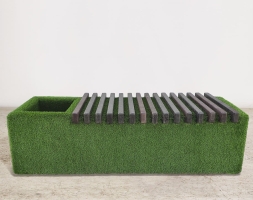 Топиари лавочка Мариэль Цельная, бук - газон Premium, фото 4