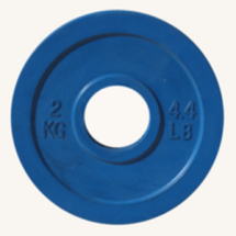 Диск JOHNS d51мм, цветной обрезиненный, 2кг Диск JOHNS d51мм, цветной обрезиненный, 2кг