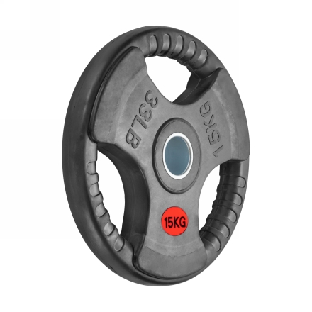 Диск 51 мм. обрезиненный с 3-мя хватами  15 кг (модель: D2), фото 2