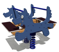 Качалка на пружине Серый волк 04504 для детской площадки, фото 1