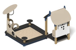 Песочный дворик ПС-86 для детской площадки, фото 1 Песочный дворик ПС-86 для детской площадки, фото 1