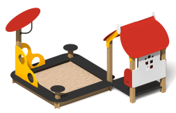 Песочный дворик ПС-86 для детской площадки, фото 2 Песочный дворик ПС-86 для детской площадки, фото 2