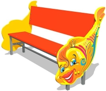 Скамейка детская Рыбка СП185 для игровой площадки