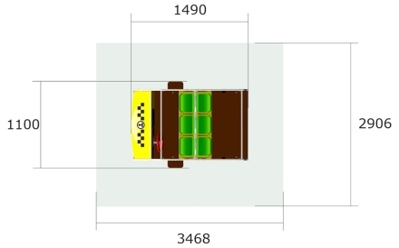 Игровой макет Машинка Такси ИМ252 для детских площадок, фото 3