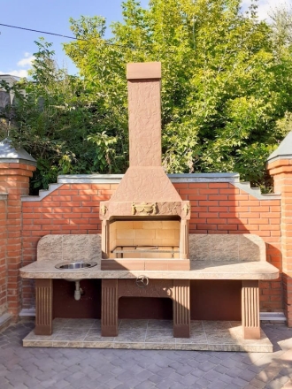 Печь № 16 — Печь барбекю с двумя рабочими столами (или мойкой), фото 4