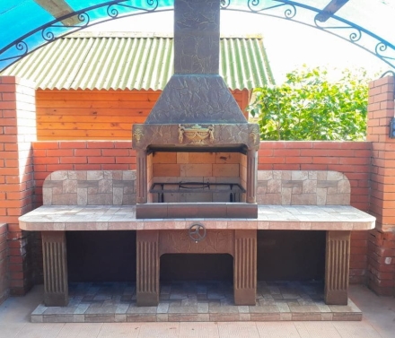 Печь № 16 — Печь барбекю с двумя рабочими столами (или мойкой), фото 3