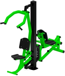Тяга верхняя+Флекс (зеленый) - Уличный тренажер - СТ 021-12.И1, фото 1 Тяга верхняя+Флекс (зеленый) - Уличный тренажер - СТ 021-12.И1, фото 1
