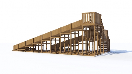 Зимняя горка SWAN-4 с двумя спусками, фото 1