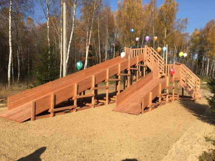 Зимняя горка SWAN-4 с двумя спусками, фото 10