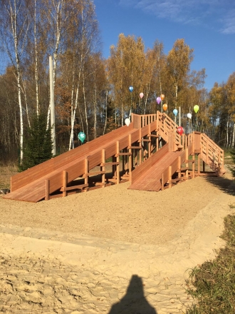 Зимняя горка SWAN-4 с двумя спусками, фото 13