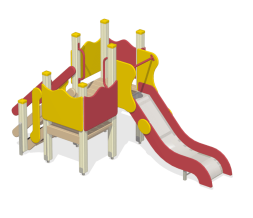 Детская горка Грация Огромная ГР-18.1 H=950 для игровой площадки, фото 2 Детская горка Грация Огромная ГР-18.1 H=950 для игровой площадки, фото 2