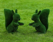 Топиари Белочка с кольцом под кашпо газон Eco Топиари Белочка с кольцом под кашпо газон Eco