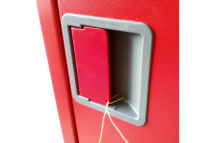 Навесной закрытый горизонтальный шкаф Карелпожлиния ШПКО-КОМБИ-315 НЗГБ евро-ручка, в=650, ш=840, г=230, 1-ПК, 1-Огнет., белый НФ-00000002-Б НФ-00000673