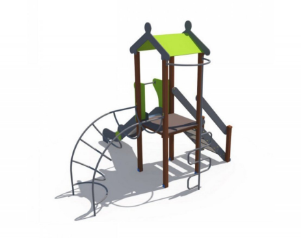 Детский игровой комплекс с металлическим скатом Н-1200 ДИО 04117, фото 2