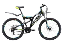 Велосипед Stark'17 Jumper 26.1 FS D черно-зеленый 20" Велосипед Stark'17 Jumper 26.1 FS D черно-зеленый 20"