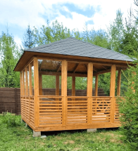 Прямоугольная беседка Лесная Прямоугольная беседка Лесная