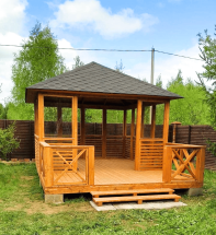 Прямоугольная беседка Лесная Прямоугольная беседка Лесная