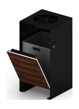 Урна парковая с пепельницей (черная) - МФ 50.02.02-01 (под анкера)