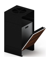 Урна парковая с пепельницей (черная) - МФ 50.02.02-01 (под анкера)