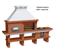 Печь Аристократ 750 Прямоугольный кирпич красный