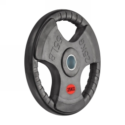 Диск 51 мм. обрезиненный с 3-мя хватами 25 кг (модель: D2), фото 2 Диск 51 мм. обрезиненный с 3-мя хватами 25 кг (модель: D2), фото 2