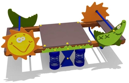 Качели-балансир двойные на пружинах 04659 для детской площадки, фото 1