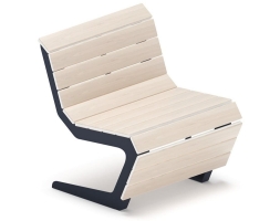 Скамья Волна спокойствия-4 (светлый дуб), фото 1 Скамья Волна спокойствия-4 (светлый дуб), фото 1