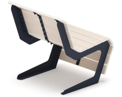 Скамья Волна спокойствия-4 (светлый дуб), фото 2 Скамья Волна спокойствия-4 (светлый дуб), фото 2