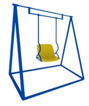 Детские качели Малыш CКИ001-С для уличной площадки