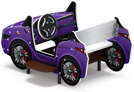 Кабриолет (фиолетовый) - Беседка машинка средняя - МФ 10.03.02-03.И1, фото 4