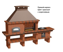 Печь Аристократ 750 Радиальный кирпич красный