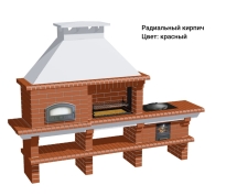 Печь Аристократ 750 Радиальный кирпич красный