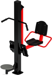 Жим ногами+Твистер (красный) - Уличный тренажер - СТ 022-11, фото 4 Жим ногами+Твистер (красный) - Уличный тренажер - СТ 022-11, фото 4