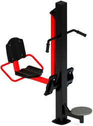 Жим ногами+Твистер (красный) - Уличный тренажер - СТ 022-11, фото 1 Жим ногами+Твистер (красный) - Уличный тренажер - СТ 022-11, фото 1